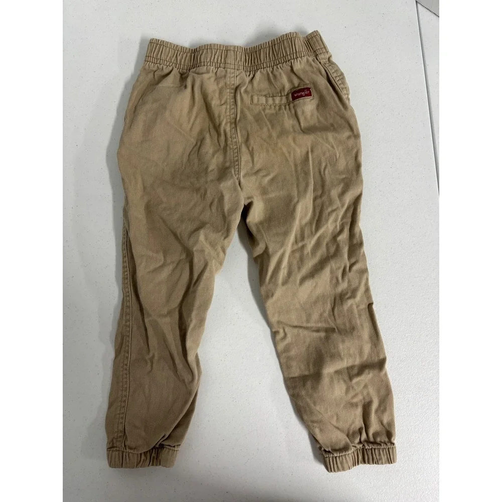 Wrangler Khaki Joggers & Carters Camo Fleece Pants Set Boys 4T W23F543TRA